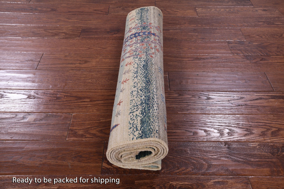 Persian Gabbeh Tribal Handmade Runner Rug 2' 8" X 9' 9" - Q12626