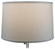 Fenchel Shades, 16"x17"x11" Spider Attachment Drum Lamp Shade, Linen White