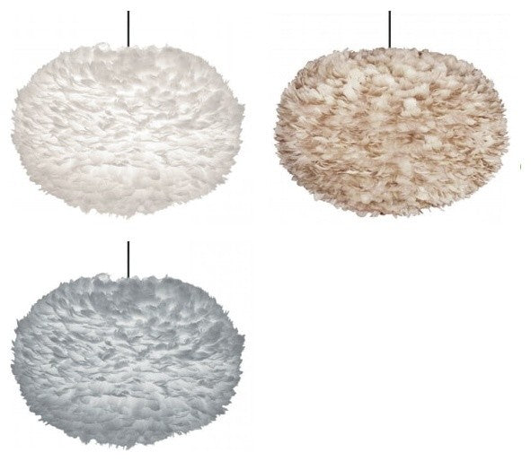 Eos X-Large Hardwired Pendant, Black/Gray