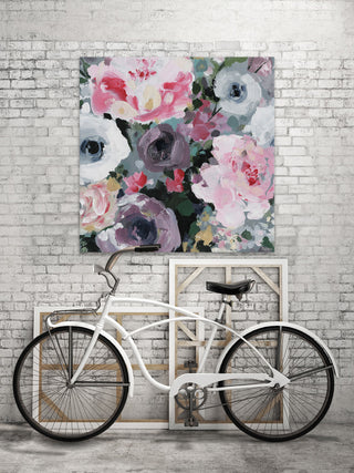 "Exquisite Flowers" Painting Print on Wrapped Canvas, 32"x32"