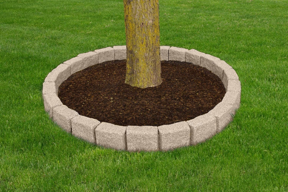 Garden Elements True Form Plastic Sandstone Flex-Wall Landscape Edging, 4 Foot S