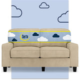 Serta Palisades 61" Track Arm Sofa Loveseat with Removable Covers Sand Beige