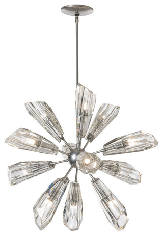 Luma 12-Light Starburst Pendant - Sterling - Crystal