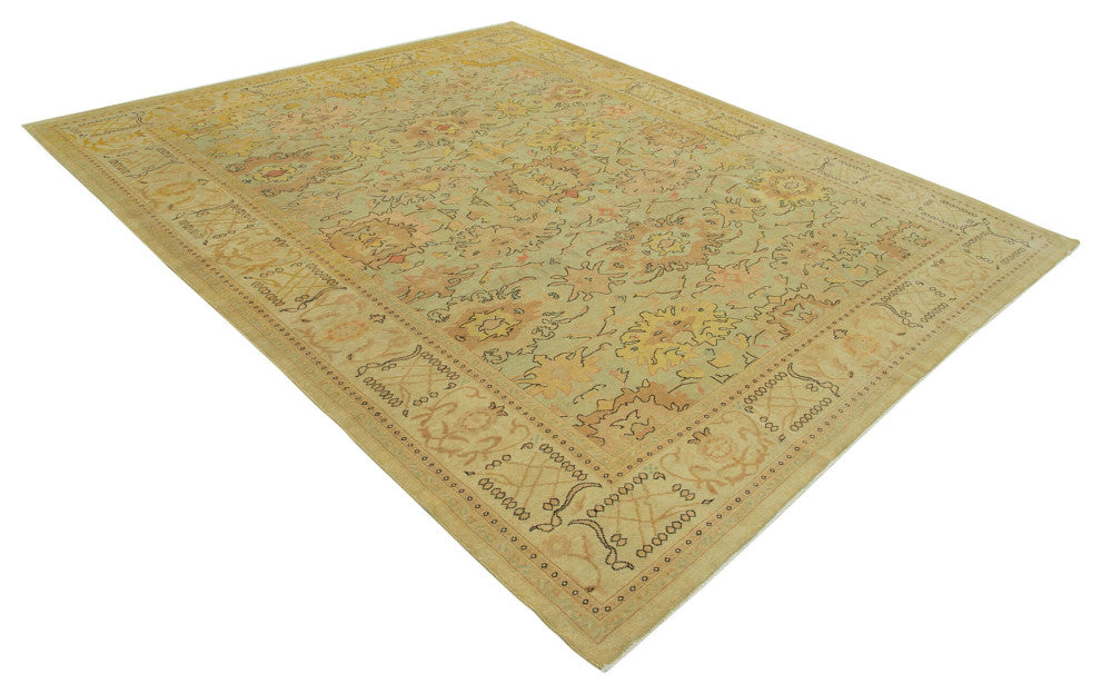 Rug N Carpet - Hand-Knotted Oriental 8' 2" x 9' 7" One-of-a-Kind Oushak Area Rug