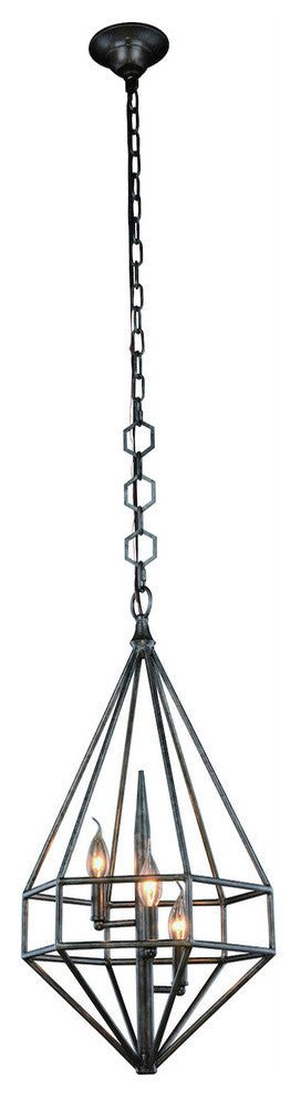Elegant Lighting Marquis Collection Pendant, Aged Iron