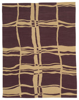 Purple Contemporary Modern Modern Flat Weave Area Rug