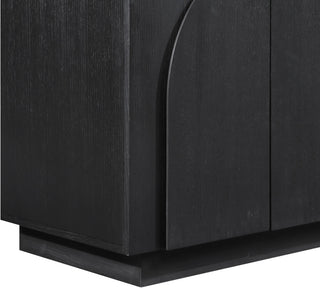 Navona Oak Veneer Sideboards / Buffet, Black, 4pc
