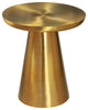 Martini End Table, Brushed Gold Top, Brushed Gold Base
