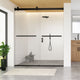 Marcelo By Pass Frameless Shower Door, Clear Glass, Matte Black, 64"wx76"h