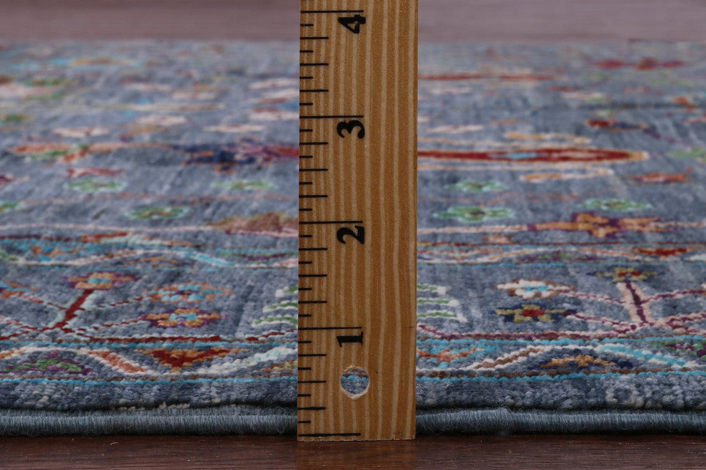 5' 1" X 6' 9" Handmade Persian Tabriz Wool Rug - Q12214