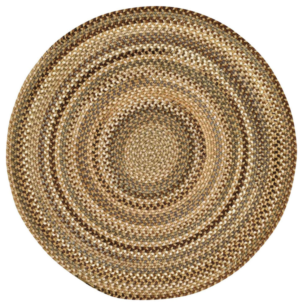 Capel Manchester Beige Hues 0048_750 Braided Rugs - 7' 6" Round