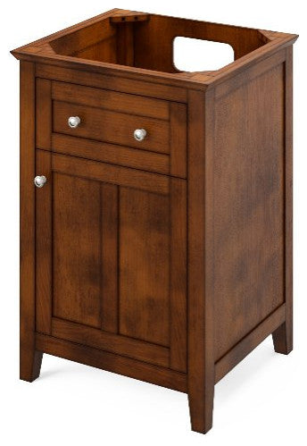 Chatham Traditional 24" Chocolate Single Sink Vanity, Boulder Cultured Marble Va