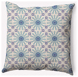 20" x 20" Sun Tile Indoor/Outdoor Polyester Throw Pillow, Autumn Blue