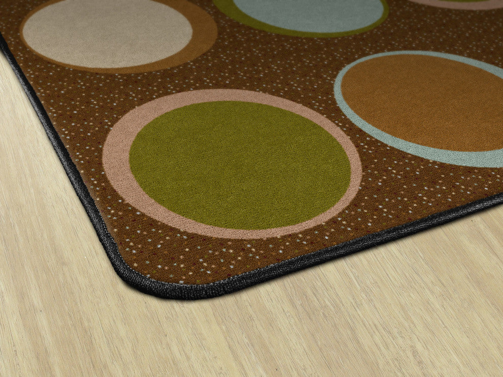 Flagship Carpets FA1340-44FS 7'6x12 Sitting Spots Earth Tone Rug