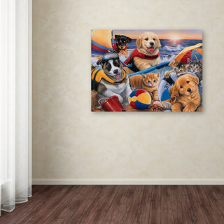 Jenny Newland 'Beach Buddies' Canvas Art, 24x18