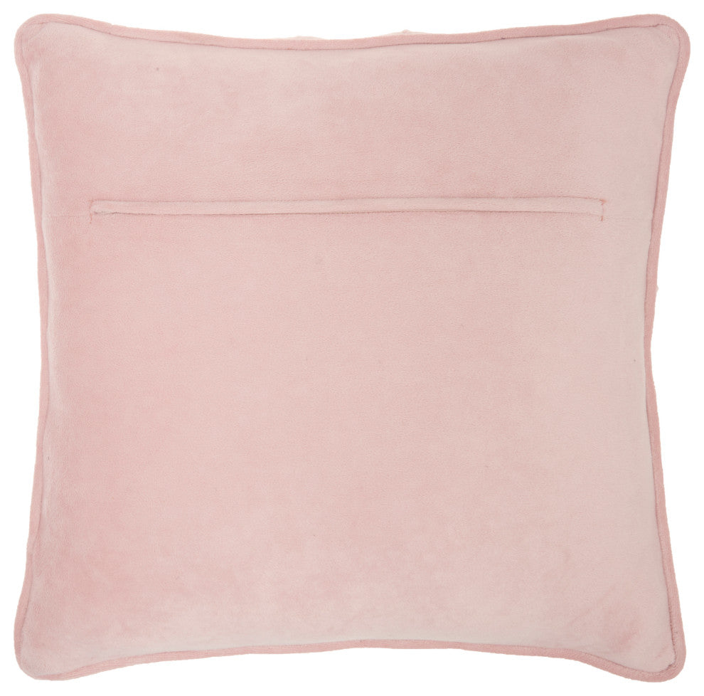 Nourison Home 20"x20" Mina Victory Sofia Quilted Swarovski Rose Throw Pillows