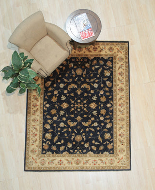 Navy Traditional Oriental Peshwar Area Rug