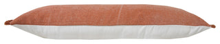 Adobe Brown Solid Stonewash Throw Pillow With Fringe, Adobe, 14"x36", Poly Fill