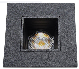 NICOR 2" Square LED Downlight With Baffle Trim, Black