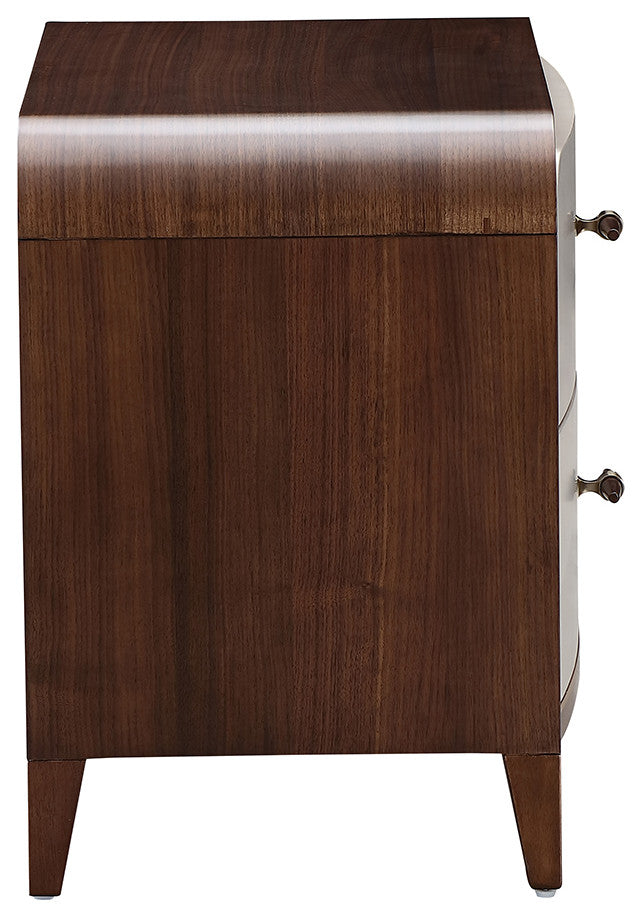 Houston 2-Drawer Nightstand, Walnut