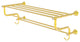 Carolina Crystal 36" Towel Shelf with Double Towel Bar, Polished Brass