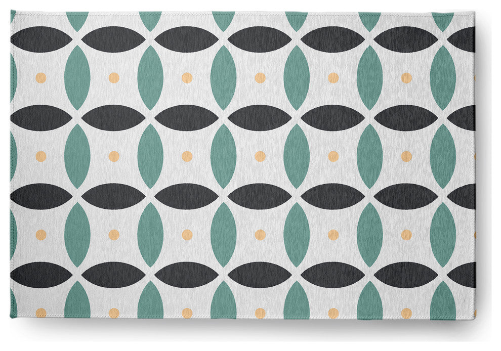 4' x 6' Geometric Spring Chenille Indoor/Outdoor Rug