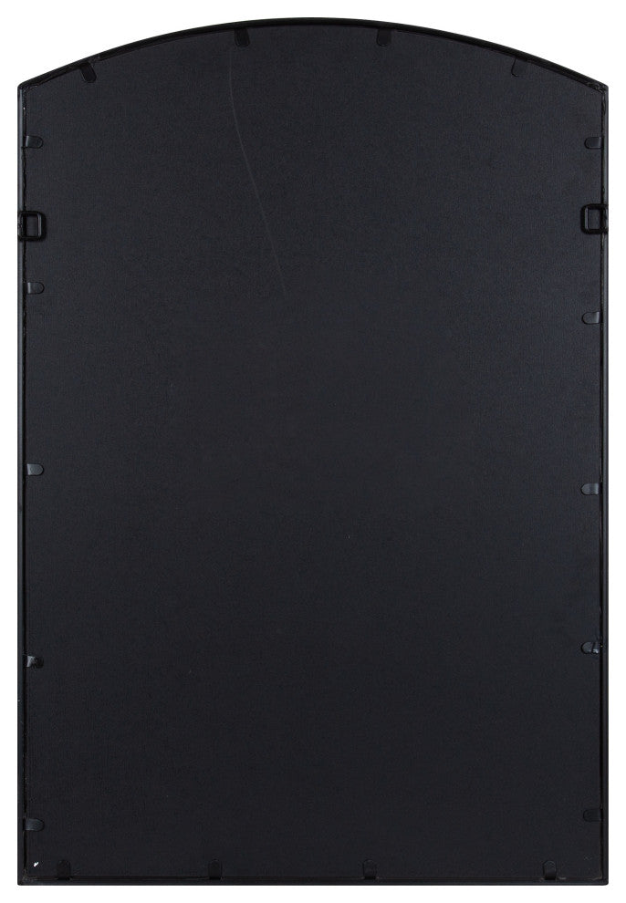 Forsyth Windowpane Arch Mirror, Black 24x36