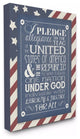 Stupell Industries Pledge Of Allegiance With American Flag Background, 30 x 40
