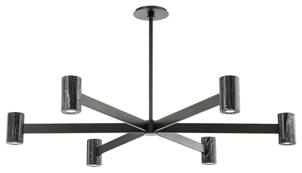 Predock 6-Light Chandelier Black Brass