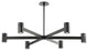 Predock 6-Light Chandelier Black Brass