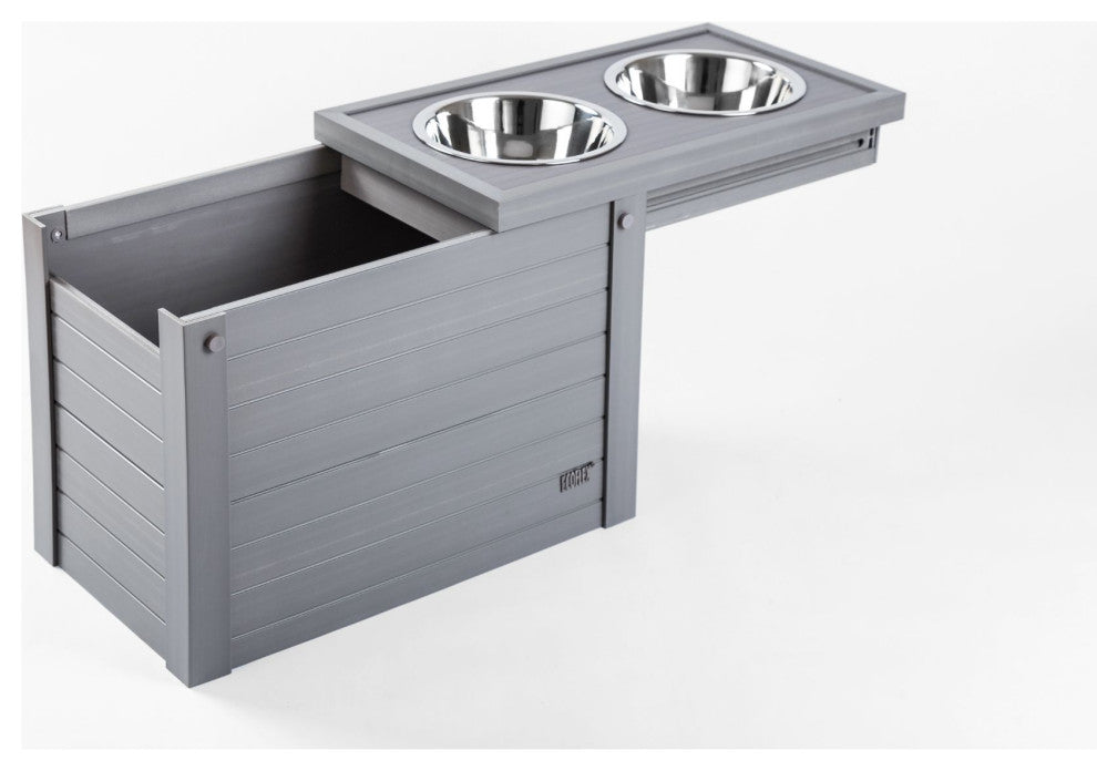 ECOFLEXÂ® Piedmont 2-Bowl Diner with Sliding Lid Storage Bin -Russet, Gray