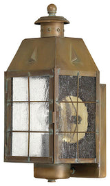 Hinkley Nantucket Medium Wall Mount Lantern, Aged Brass