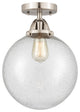 Beacon Semi-Flush Mount, Brushed Satin Nickel, Seedy, Seedy