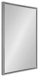 Evans Framed Floating Wall Mirror, Silver 24x36