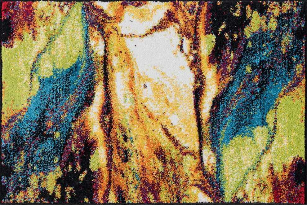 Soleil Contemporary Abstract Multi-Color Scatter Mat Rug, 2'' x 3''