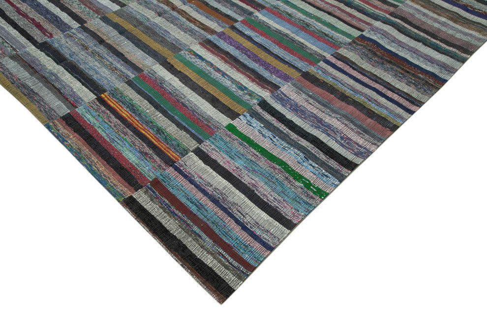 Rug N Carpet - Handmade Oriental 11' 4'' x 15' 3'' Rustic Patchwork Kilim Rug