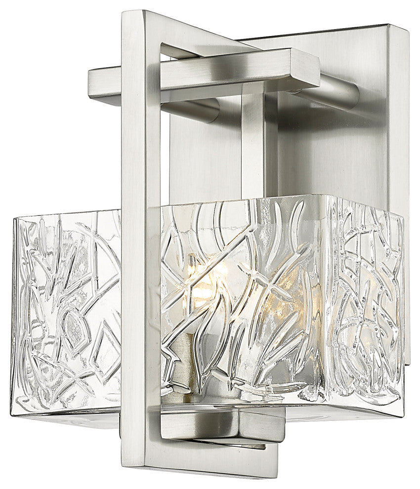 Innovations 312-1W-SN-CL 1-Light Bath Vanity Light, Satin Nickel