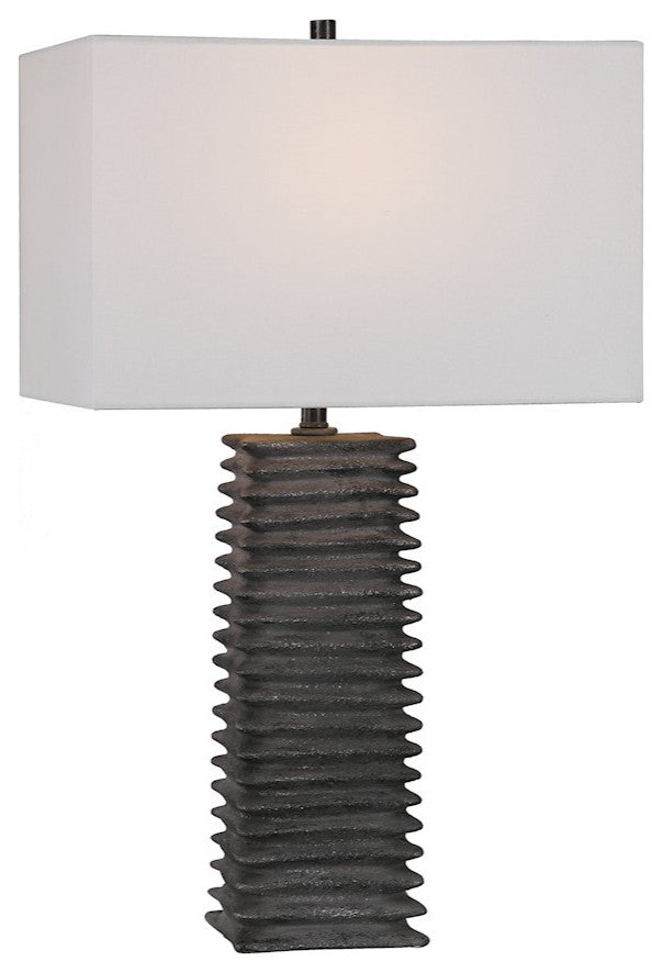 Uttermost Sanderson Metallic Charcoal Table Lamp, 29737