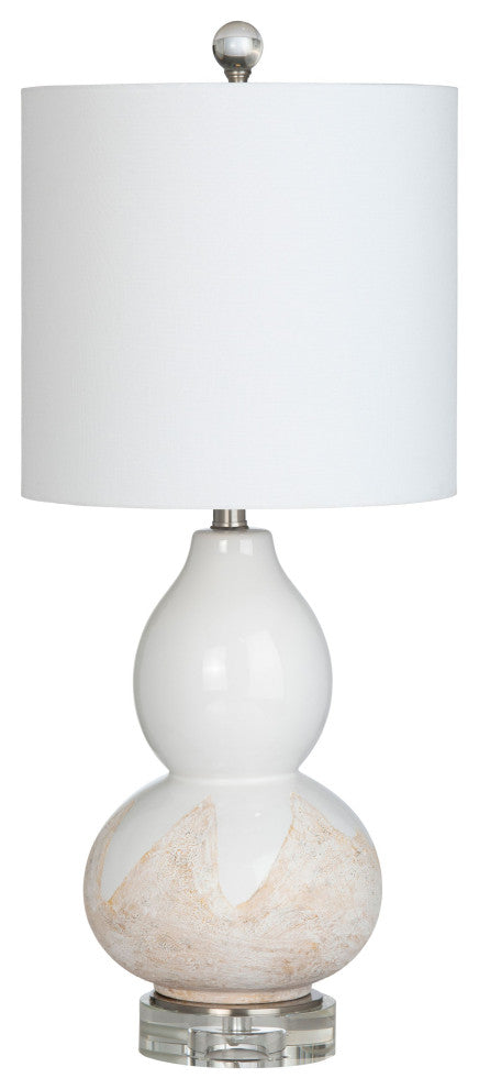 Ainsley 31" Table Lamp With Linen Drum Shade, White