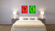 Tiger Chinese Zodiac Green Print on Canvas with Picture Frame, 22"x29"