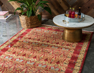 Unique Loom Red Carnation Edinburgh 7'x10' Area Rug
