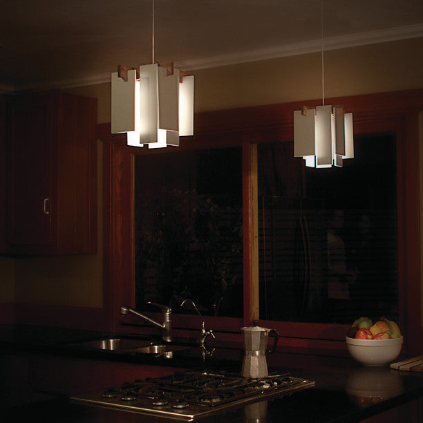 Salix LED Linear Pendant, Walnut