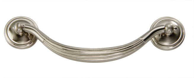 Belwith Hickory 128mm Fanfare Satin Nickel Bail Cabinet Pull P3253-SN Hardware
