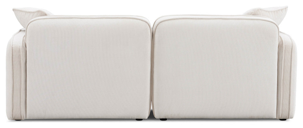 Travie Modular Loveseat, White Sand