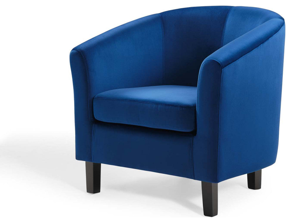 Armchair Accent Chair, Velvet, Blue Navy, Modern, Living Lounge Hospitality