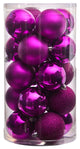 Holiday Xmas 20 Count 3" Shatterproof Ornaments W/ Re-Useable Storage Container