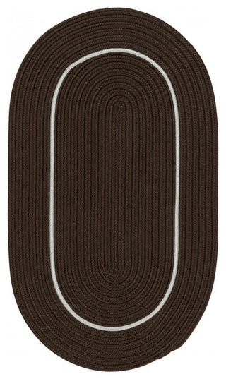 Colonial Mills Rug Lifestyle Accent Border Brown Ash Oval
