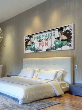 "Mermaid Fun" Painting Print on Wrapped Canvas