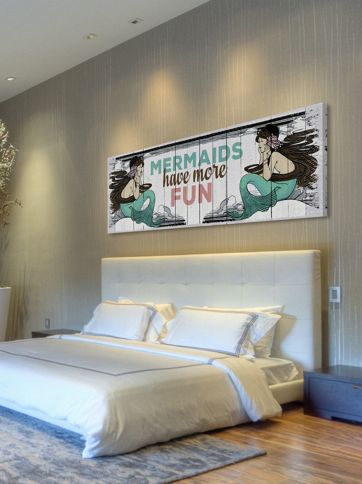 "Mermaid Fun" Painting Print on Wrapped Canvas