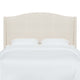 Camelback Wingback Headboard, Linen Talc, Twin